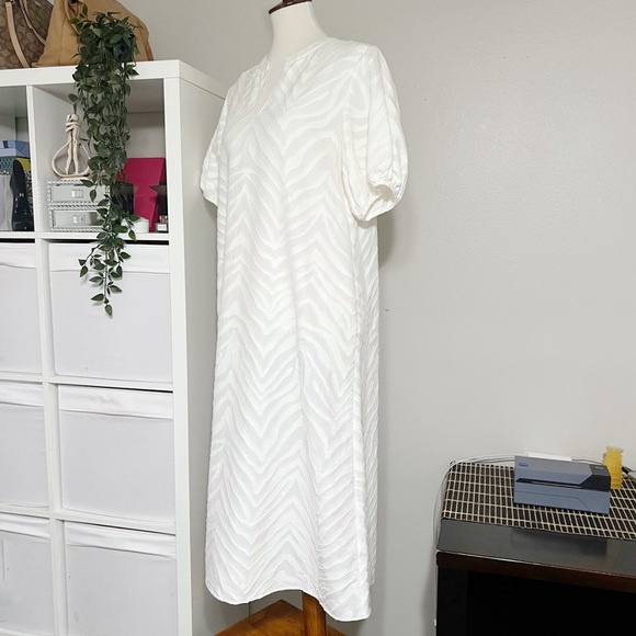 Lafayette 148 New York Ida Dress In Refined Italian Zebra Jacquard - Picture 6 of 12